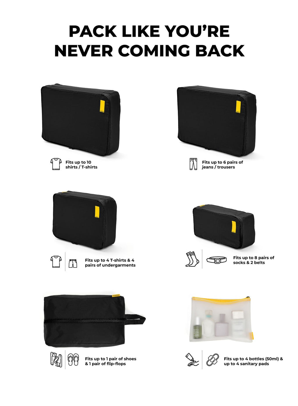 Packing Cubes (Set of 6)