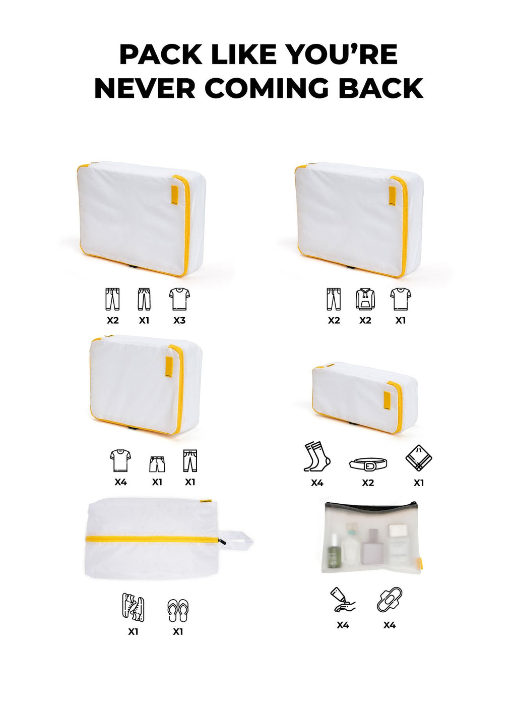 Packing Cubes (Set of 6)