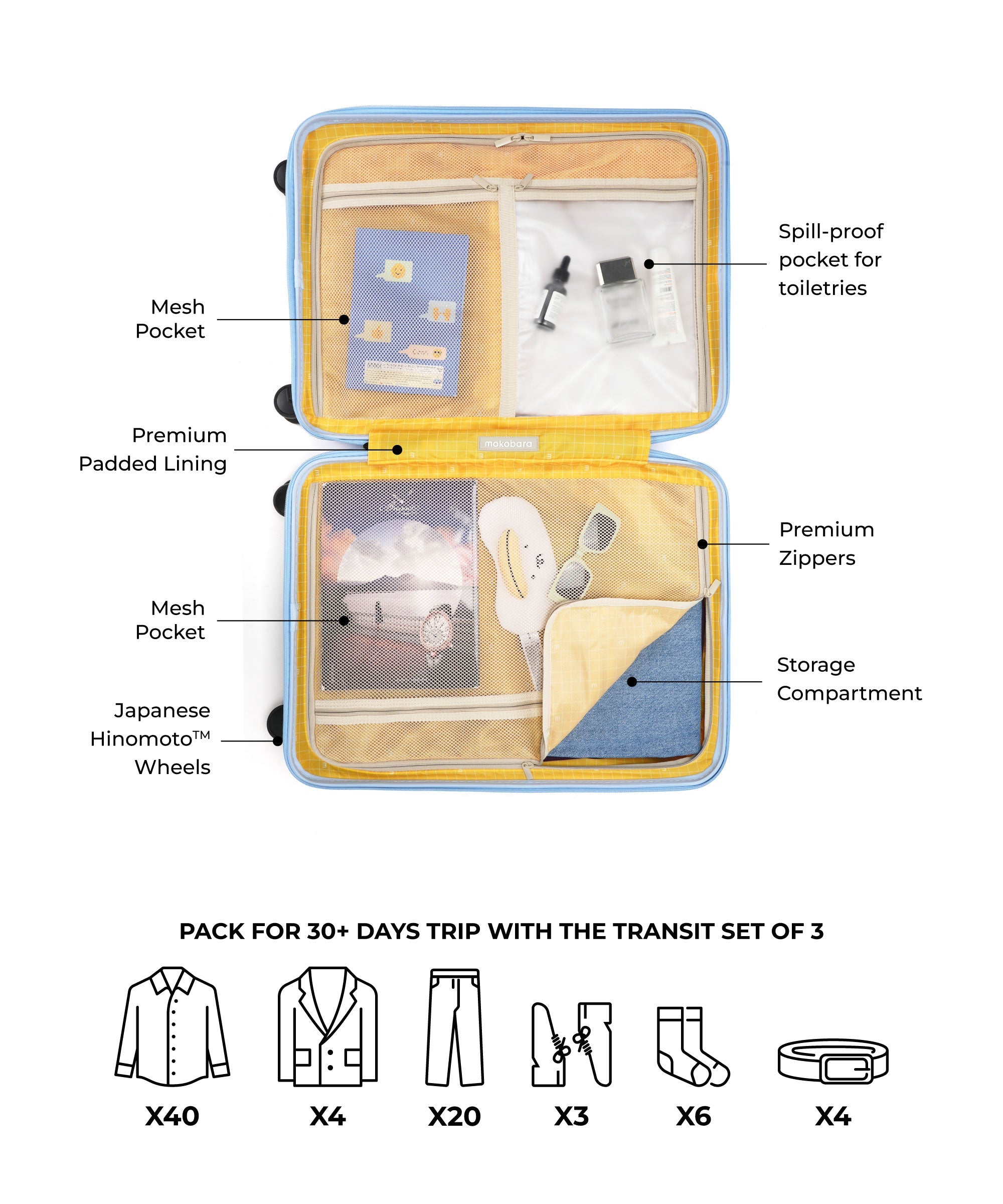 Transit Luggage - Set of 3