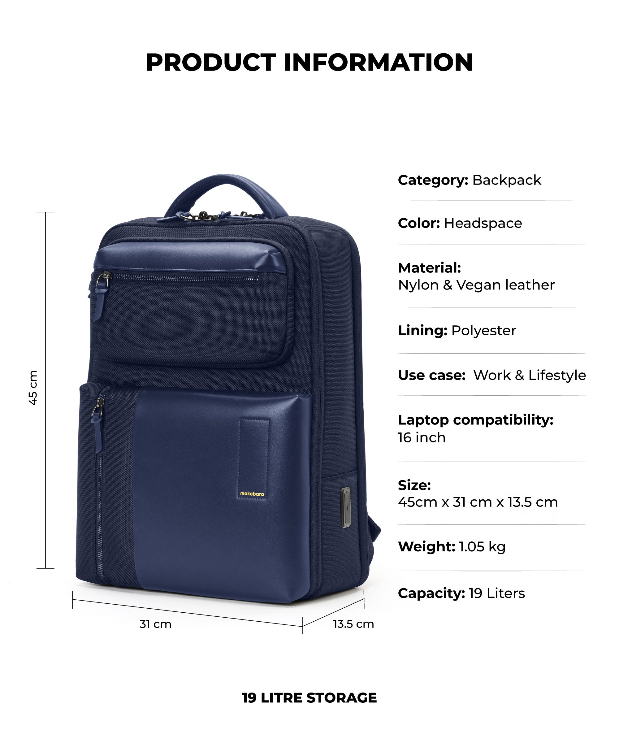 Work Backpack - 19L