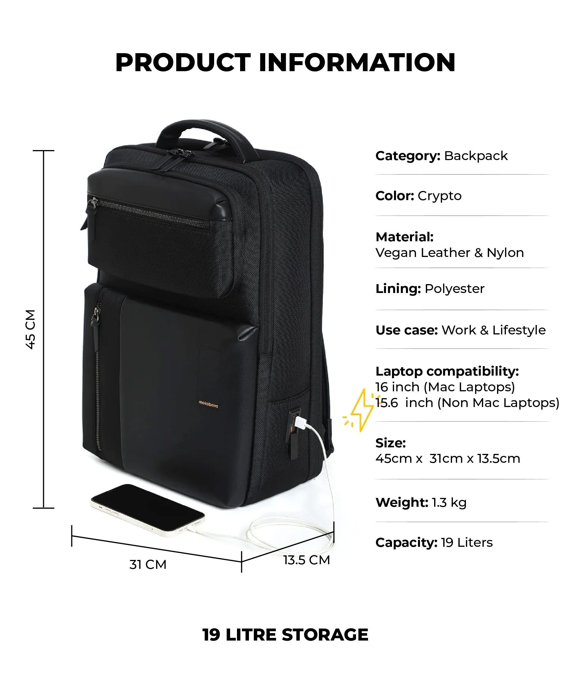 Work Backpack - 19L